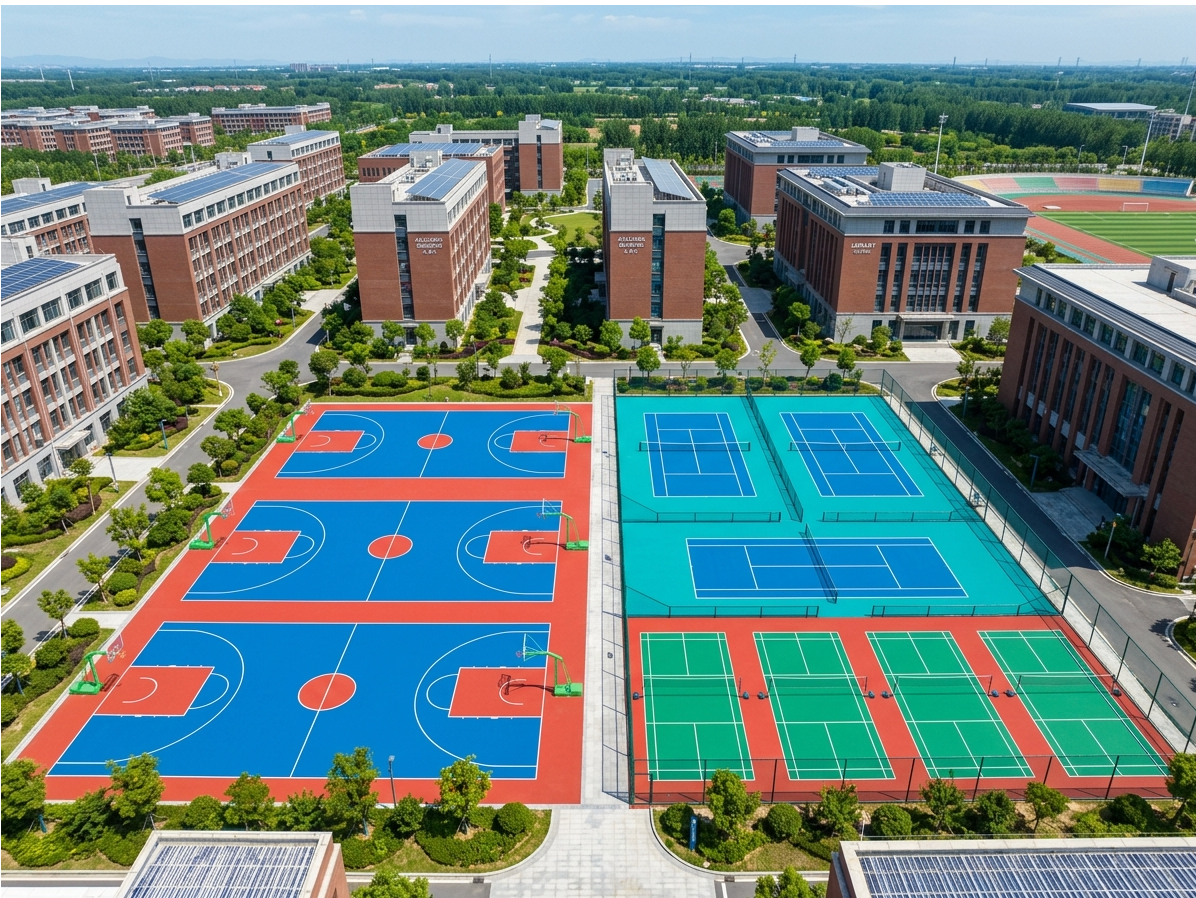 潜江市硅PU球场透气型塑胶跑道 - 排名