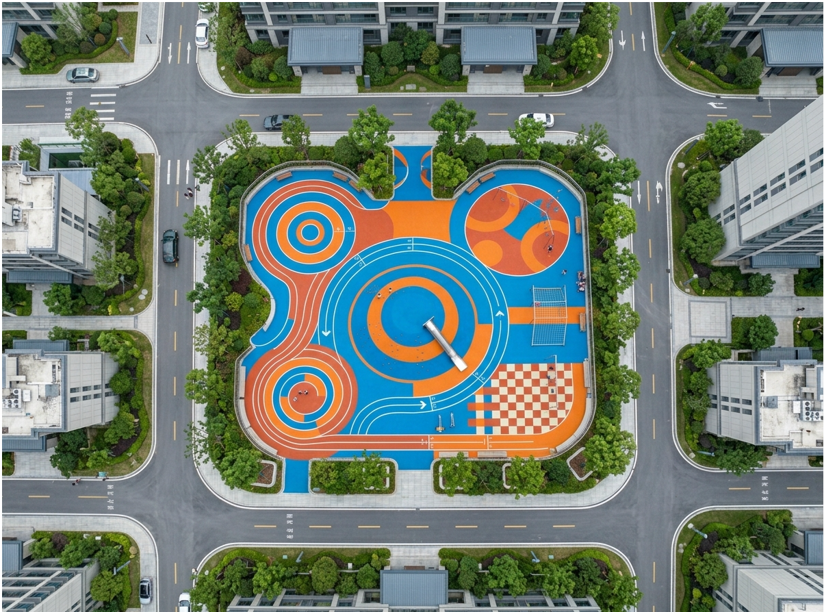 潜江市硅PU篮球场EPDM塑胶跑道 - 一站式服务